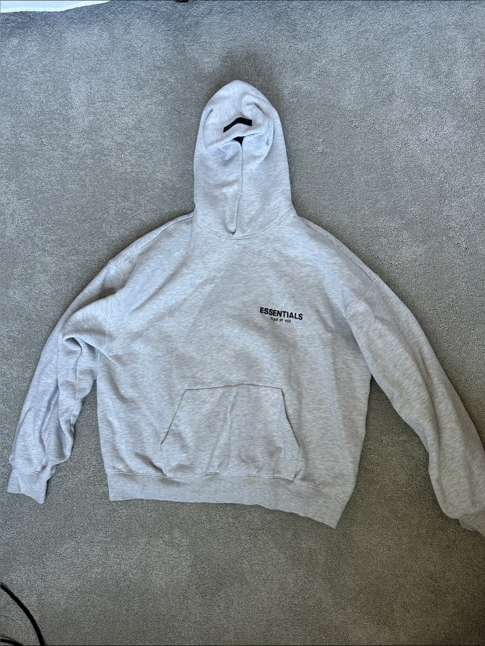 Essentials Light Gray Crewneck Hoodie Sweatshirt